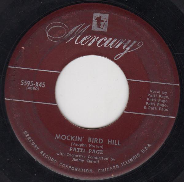 

7inch Record PATTI PAGE - Mockin Bird Hill 5595X45 Mercury 1951 US Jazz Used