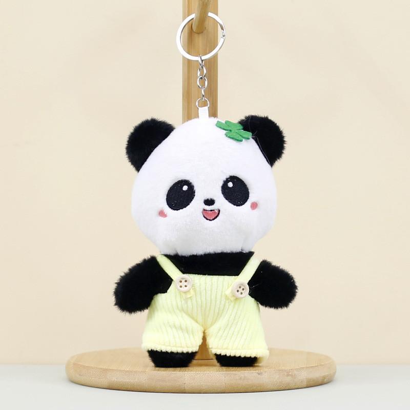 Adorable Panda Plush Toy Keychain Cute Animal Figure With Short Plush And Pp Cotton Filling