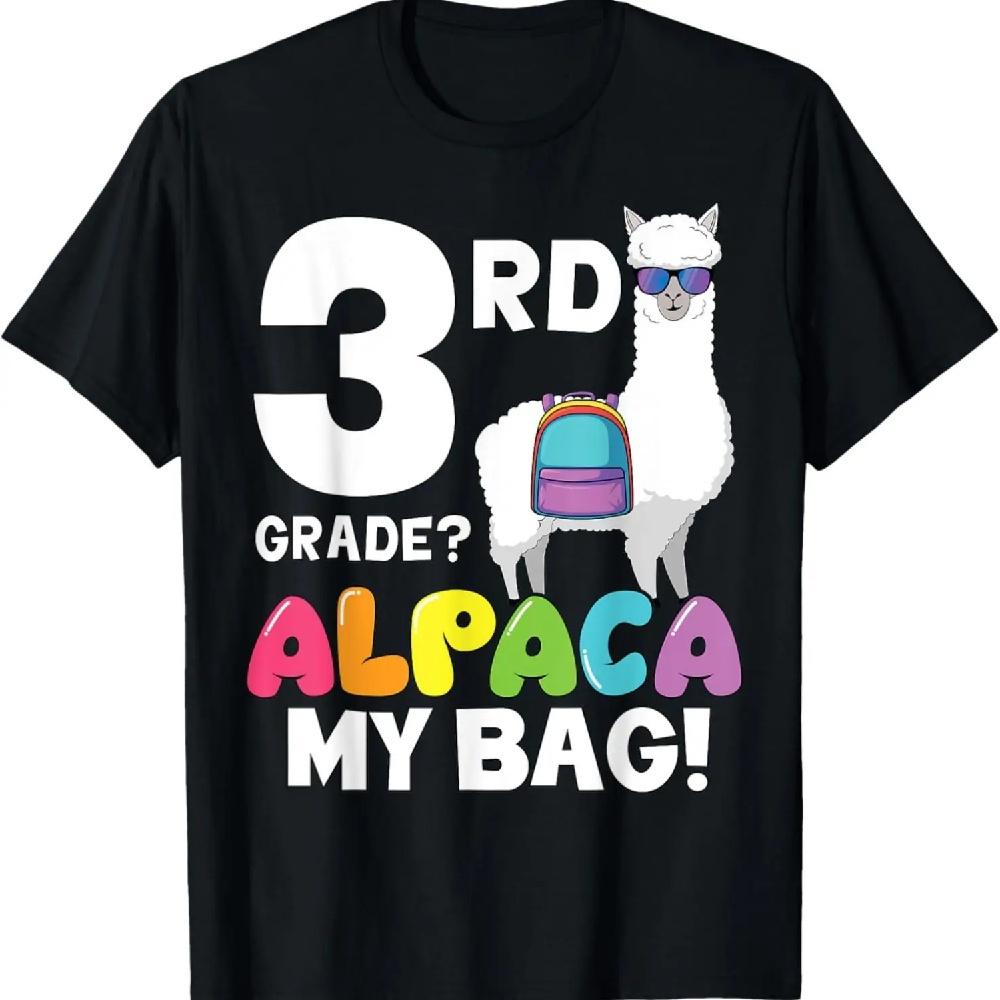 

3rd Grade Alpaca my Bag Llama First Day of School T-Shirt XXXL чёрный