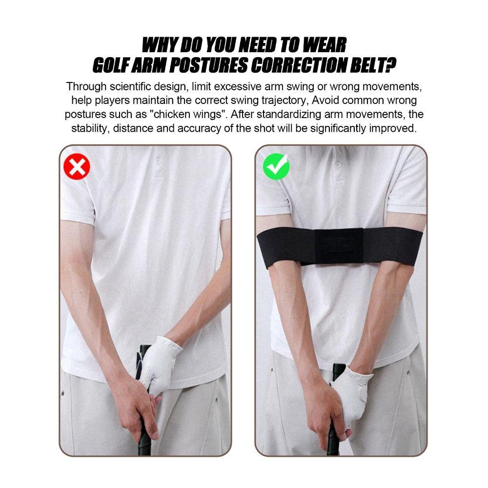 Breathable Golf Swing Trainer Aid Elastic Golf Swing Trainer Arm Band  for Men Women Beginners