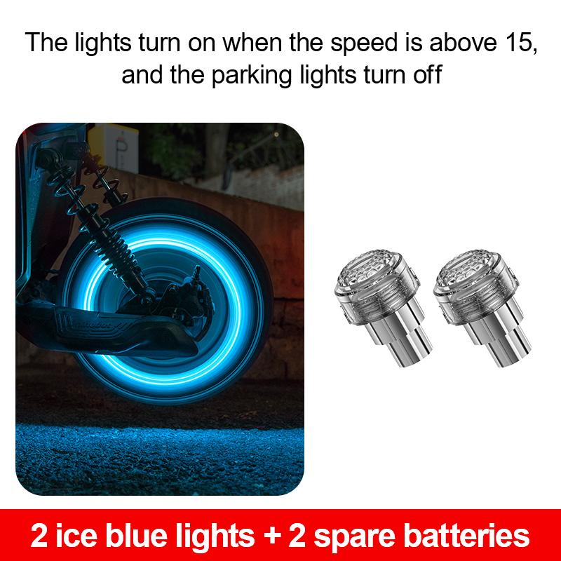 Motorcycle rim light, seven-color flashing decorative light for electric bike tire valve, car valve light, wheel light