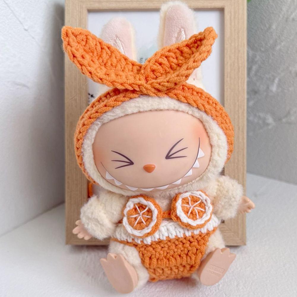 For 17cm Labubu Doll Clothes Fashion Swimwear Clothes Color Match Hoodies Dolls Accessories Cute Decoration Little Cloths