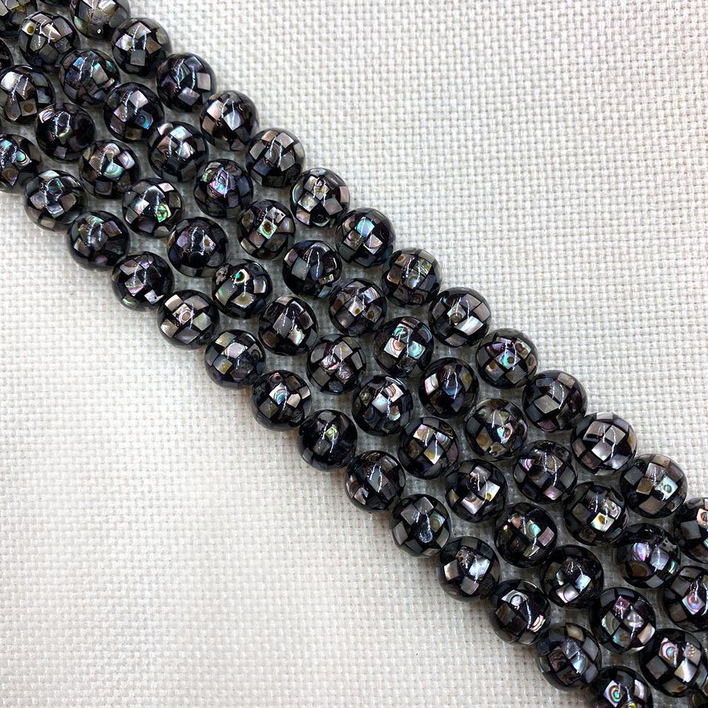 High-Luster Round Sea Shell Beads 8-14mm for DIY Jewelry Necklace Making