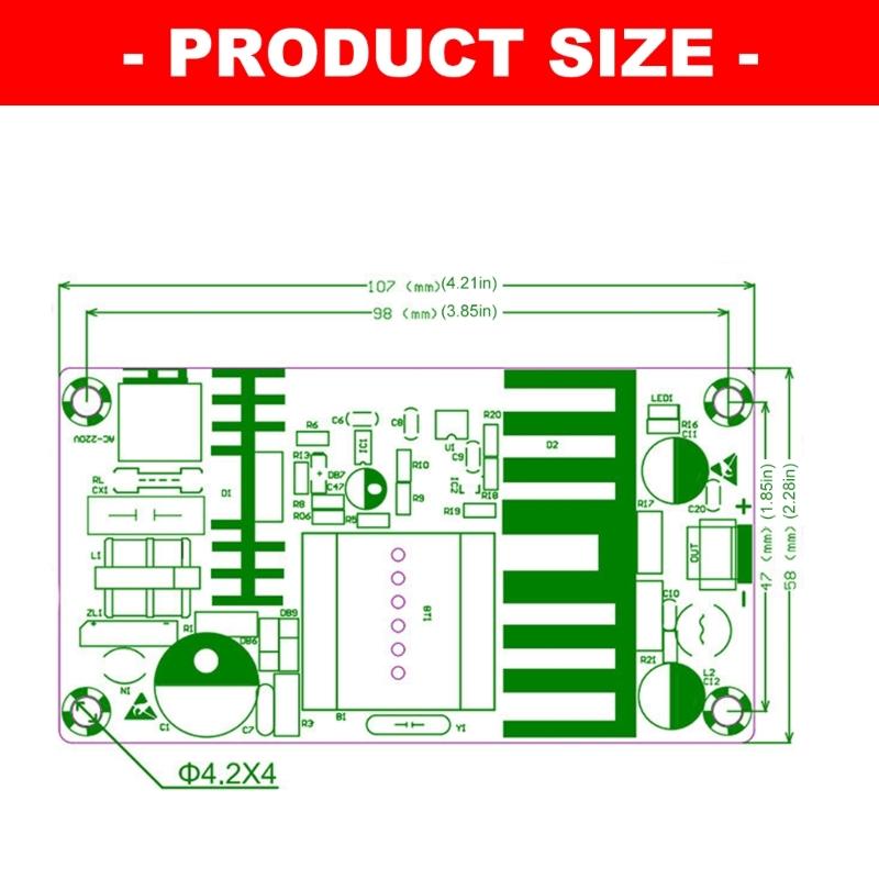 High Efficiency 100W Switching Power Supply Module AC220V To DC12V 8A Power Supply Board For Automation Systems