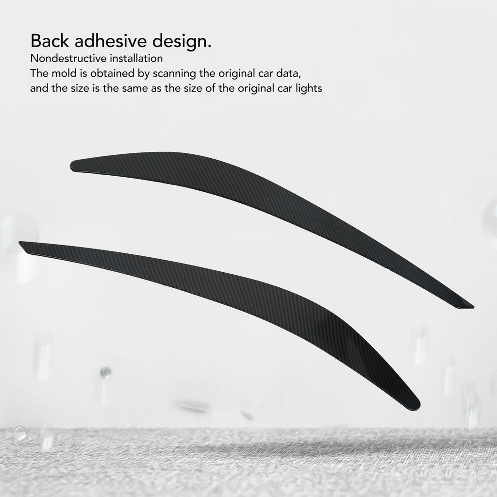 2pcs Headlight Eyebrow Eyelids Trim Decoration Replacement for VF I II 2013‑2017