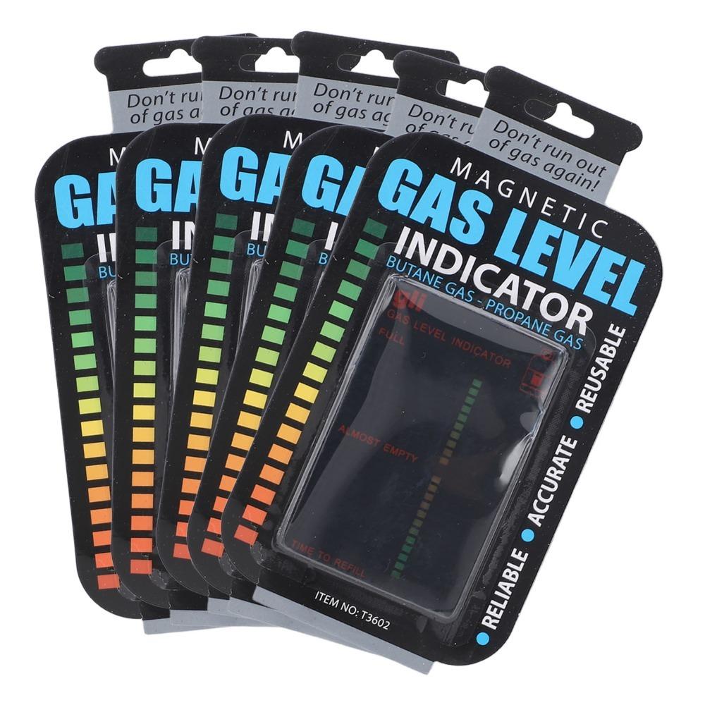 5PACK Black Gas Level Indicator PET Soft Magnetic Butane Fuel Indicator Outdoor Barbecues чёрный
