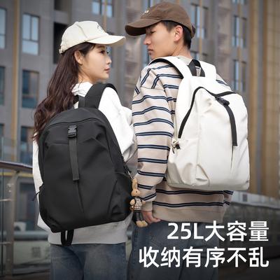 New Simple Casual Backpack Female Junior High School Schoolbag Lightweight Wear-resistant Large-capacity Male Business Backpack