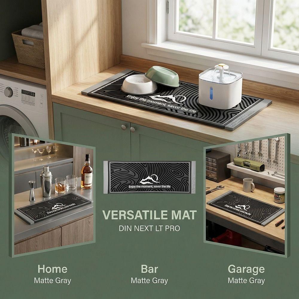 Heat Resistant Drain Bar Mat Flexible Dish Drying Filter Pad Table Mat Wave Draining Pad  Table Use