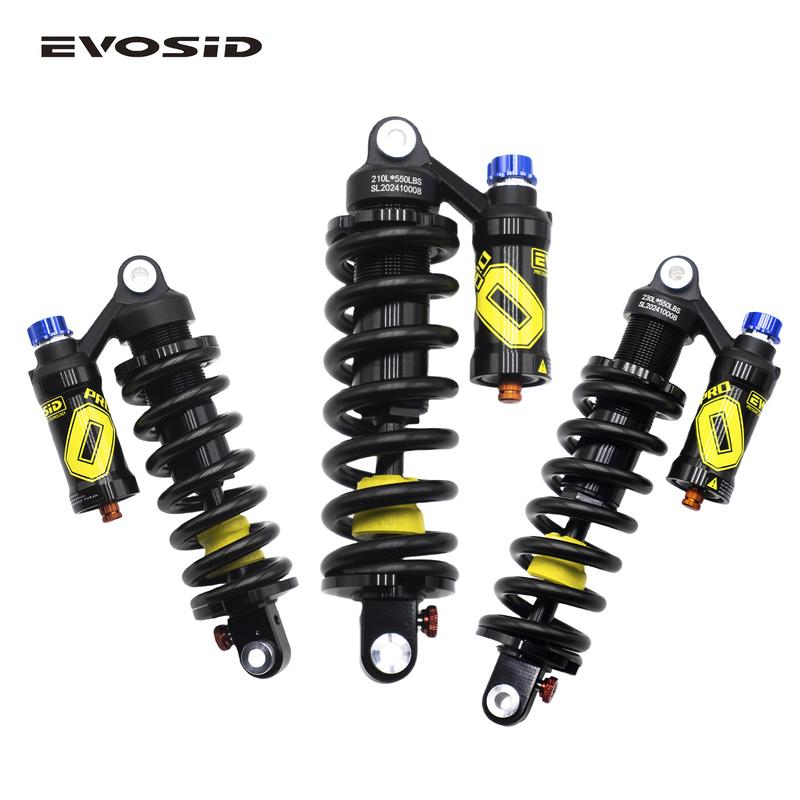 

EVOSID Mountain Bicycle Rear Shock Absorber 550lbs Oil Spring Suspension MTB Bike Rear Shock 190/210/230mm Soft Tail Motor Shock 210-60mm