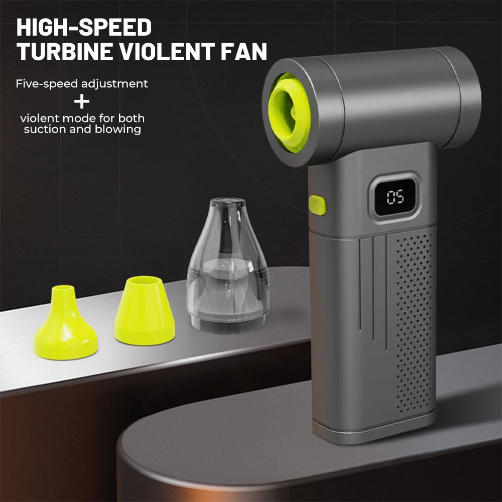 880000RPM Powerful Dust Blower 5-Gear Speed Adjustable Digital Display Turbo Jet Fan High Speed Brushless Vacuum Cleaner Blower