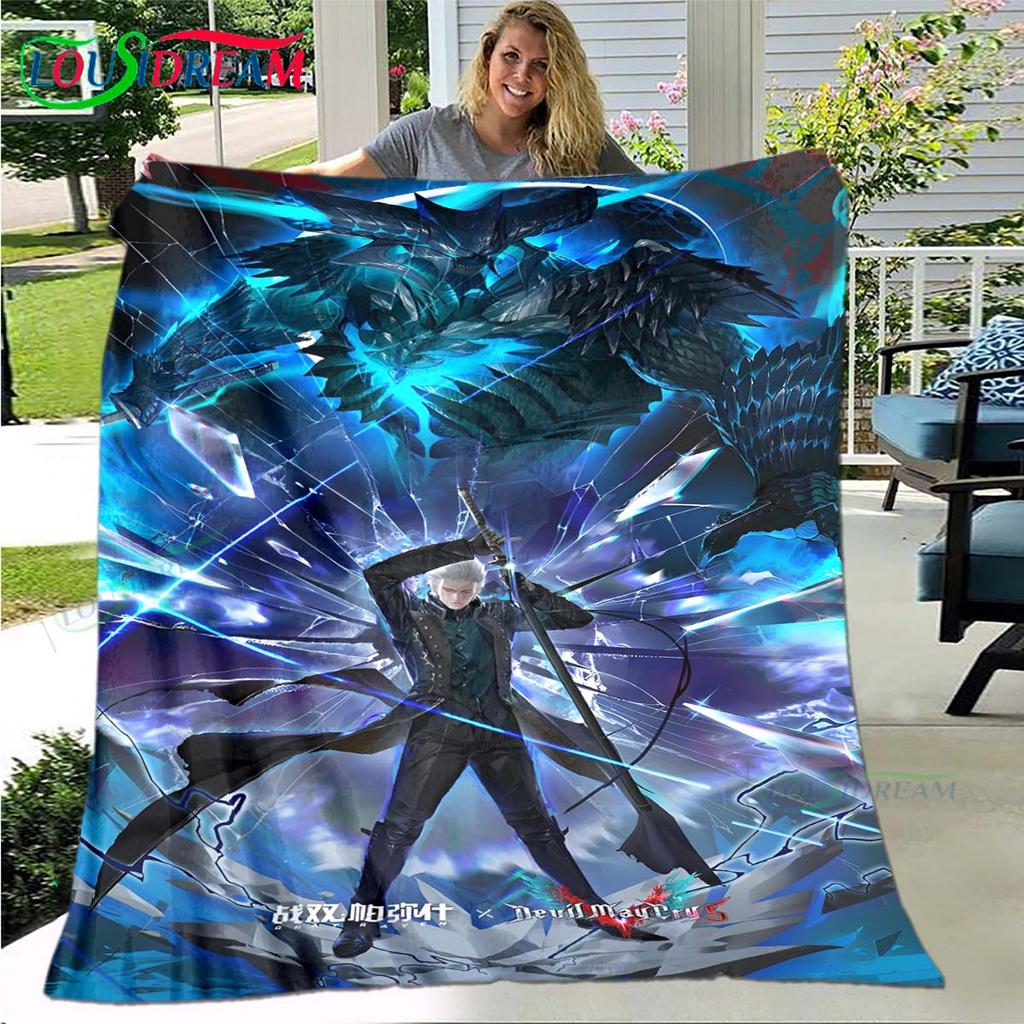 Fashion D-Devil May Cry Tapestry Game Poster Four Seasons Blanket Sofa Cover Travel Bed Plush Blanket Office Break Blanket Gift