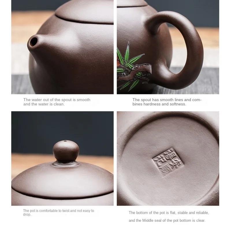 Yixing, 500 ml, ceainic din lut pentru prelucrare Yixing, ceainic de tradiție chineză, ceainic Oolong Pu're, ceainic cu filtru