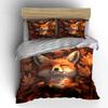 Cozy Autumn Fox Trio Set Exquisite Three-Piece Bedding Set Gift For Kids And Adults