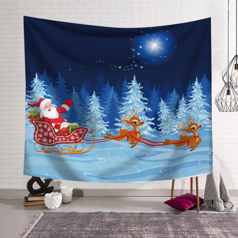 Home Decor Tapestry Christmas Print Pattern Tapestry Christmas Room Wall Background Fabric