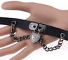 DOKiDOKi Heart Collar and Leash for Human Cosplay PU Cat SM SM Choker [Black Leather] Chain, Master, Slave, Costume, Goods, Restraints, Handcuffs,