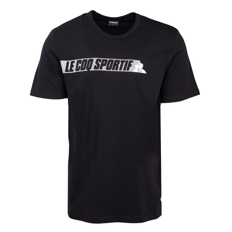 Tee shirt noir avec logo Homme LE COQ SPORTIF