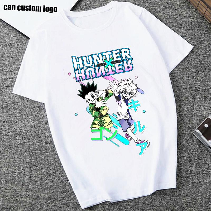 Vintage Hunter X Hunter Men Tshirt Short Sleeve Killua Zoldyck T-shirt HXH Hisoka TShirt Anime Manga Hip Hop Tops Tee Shirt Male