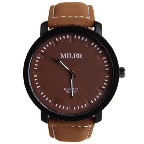 Men's watch pu Leather Sports Military Quartz  Fashion Style Analog Wristwatch