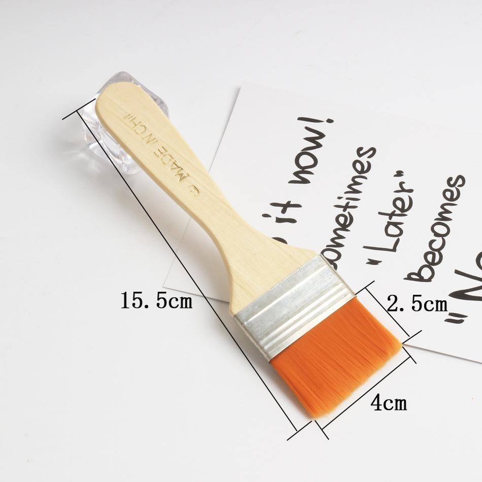 3 Pcs No. 1–12 Acrylic Paintbrushes Drawing Board Brushes Oil Painting Brushes Nylon Bristle Barbecue Brushes Paintbrushes Art Brushes