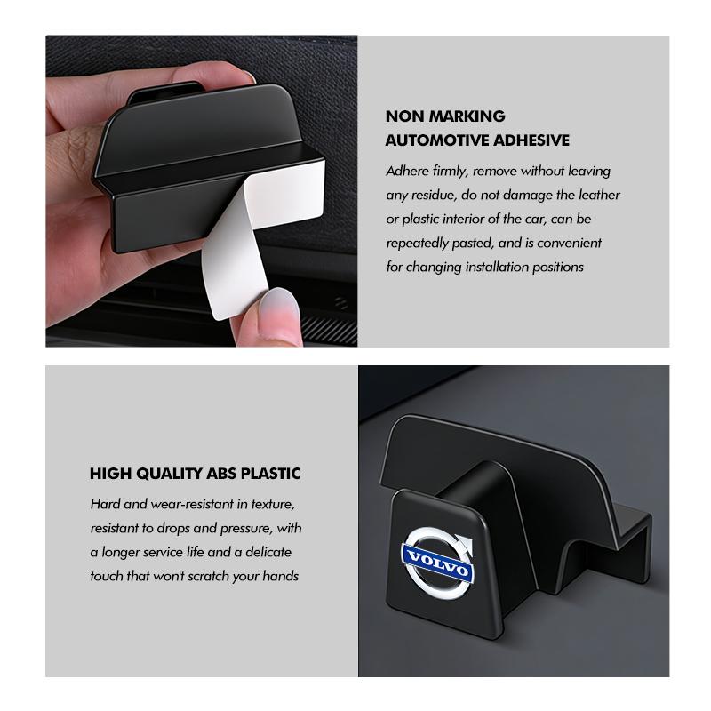 Car Seat Self-Adhesive Eyeglasses Holder Storage Sunglasses For Volvo Xc60 Xc90 V40 V60 S60 V50 V90 S80 C40 XC40 V70 XC70 C30