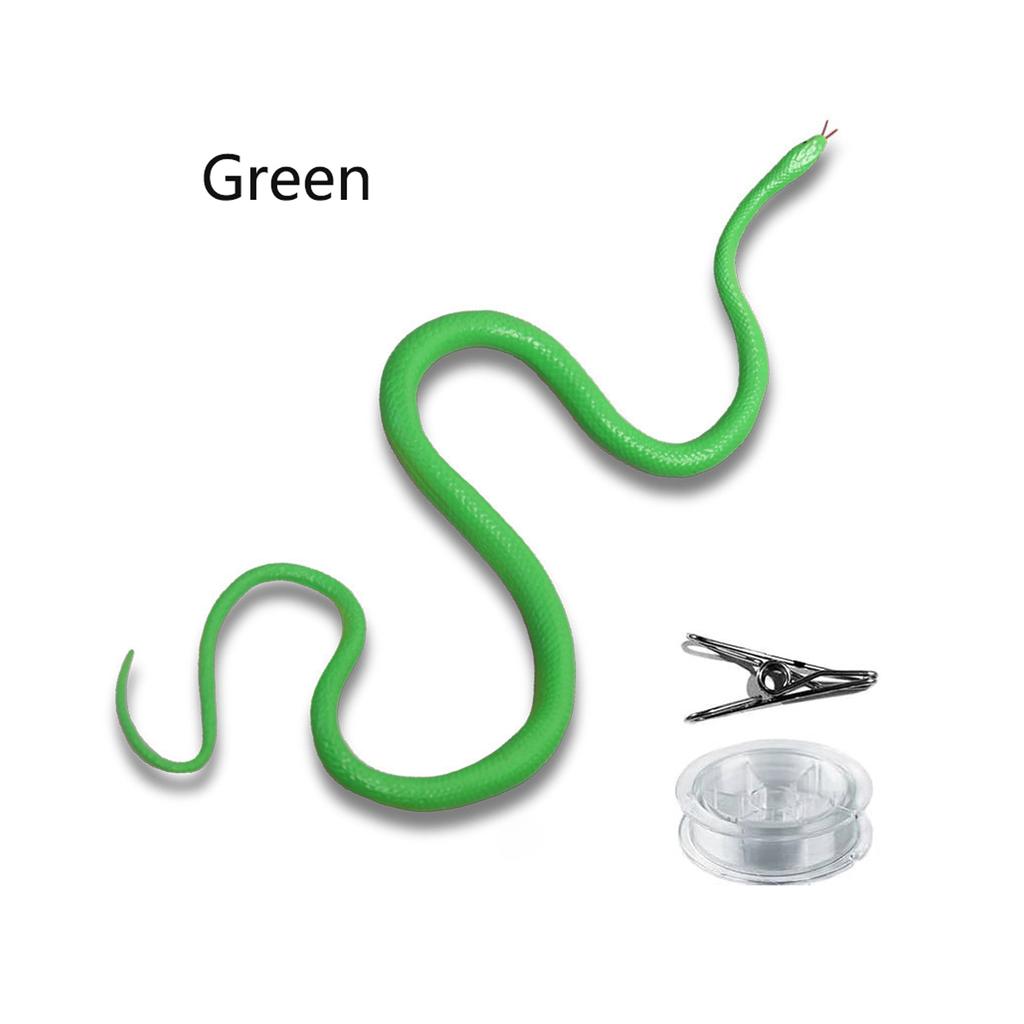 43.3 Inch Snake Prank with String Clip Golf Realistic Rubber Snake Model Tricky Toy Gags & Practical Jokes Halloween Party Favor