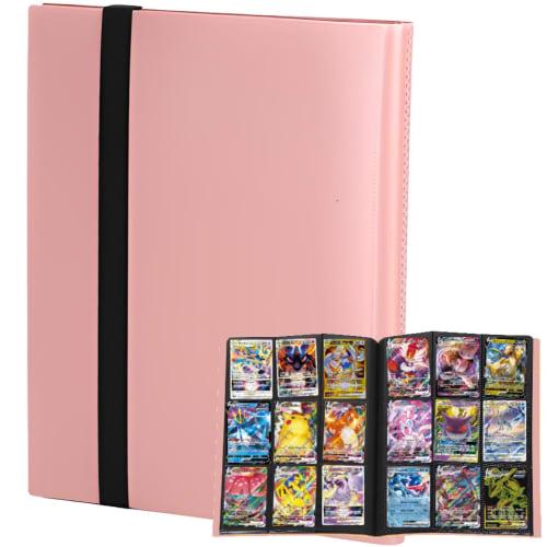 fogman Card File, Card Binder, Trading Card File, Card Storage, Cute and Stylish (Pink)