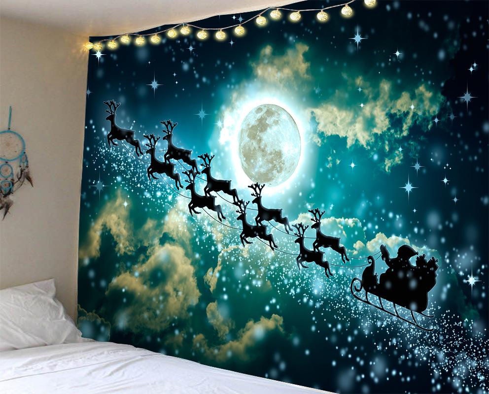 

С Рождеством Рождественская елка украшение камин принт узор гобелен украшение для дома гостиная спальня подвесной гобелен 150x100cm