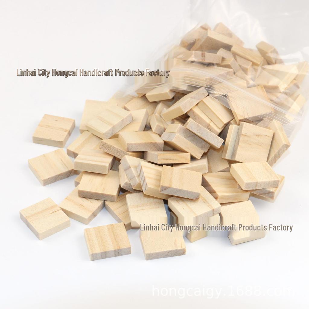 Wooden Uppercase/Lowercase & Number Set - 100pcs Children's Decorative Squares