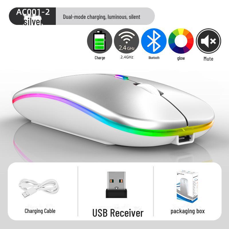 Ultra-Thin Portable Luminous Bluetooth Wireless Mouse