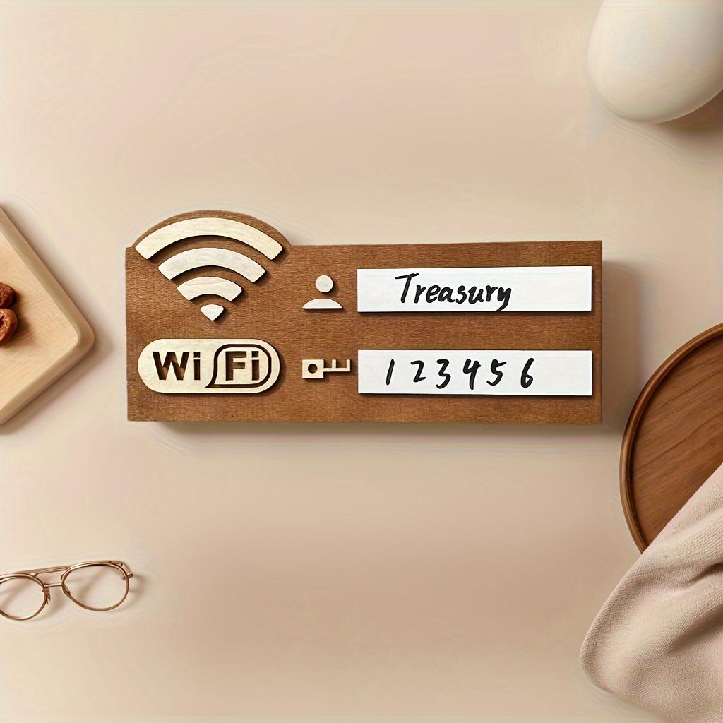 1PC WIFI Password Warm Reminder Sign Handwritten Logo Free Wifi Sign Wireless Network Reminder Sign