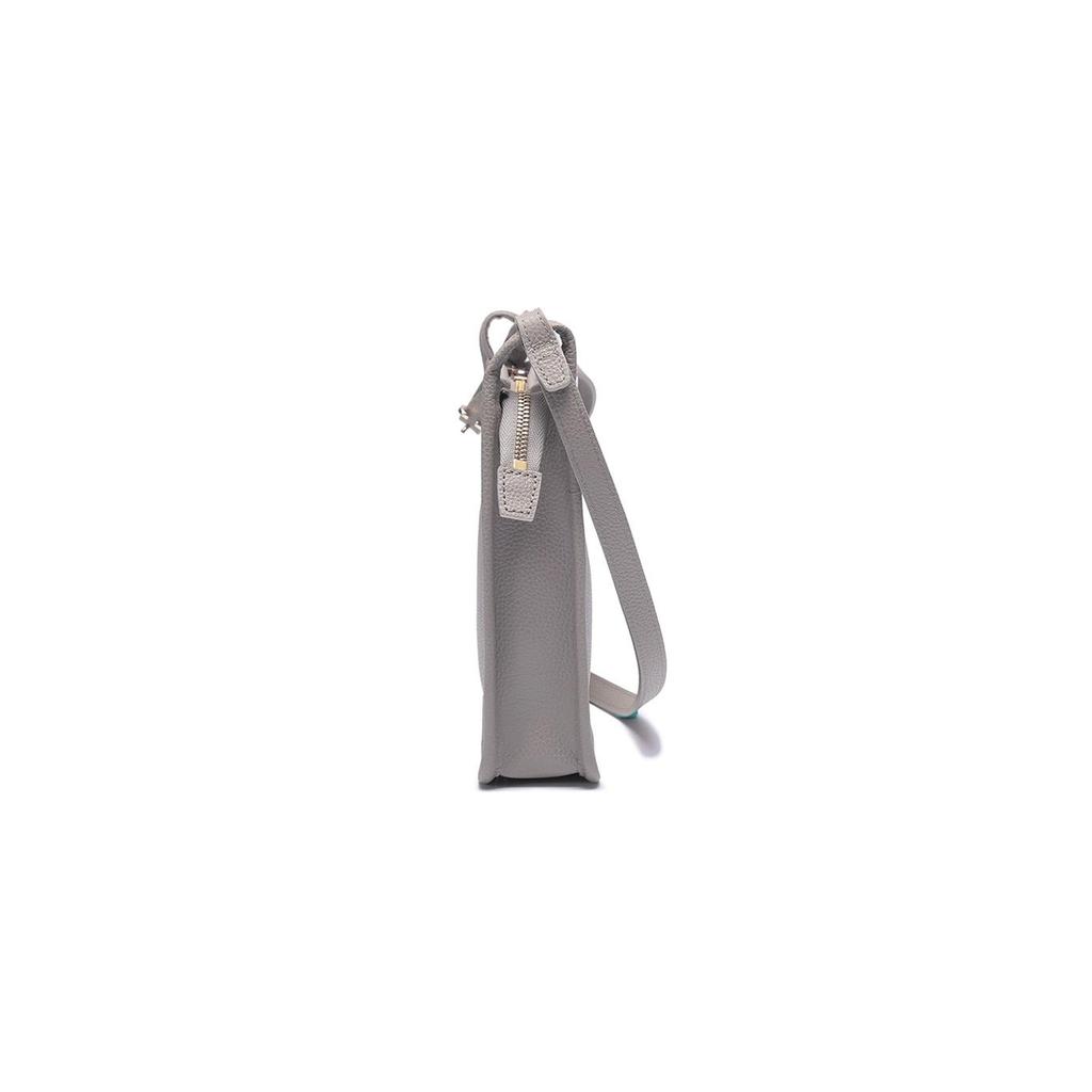 Longchamp Le Foulonné 20 Leather Zipper Shoulder Crossbody Bag Small Women Bags Dove-Gray 10138021P55