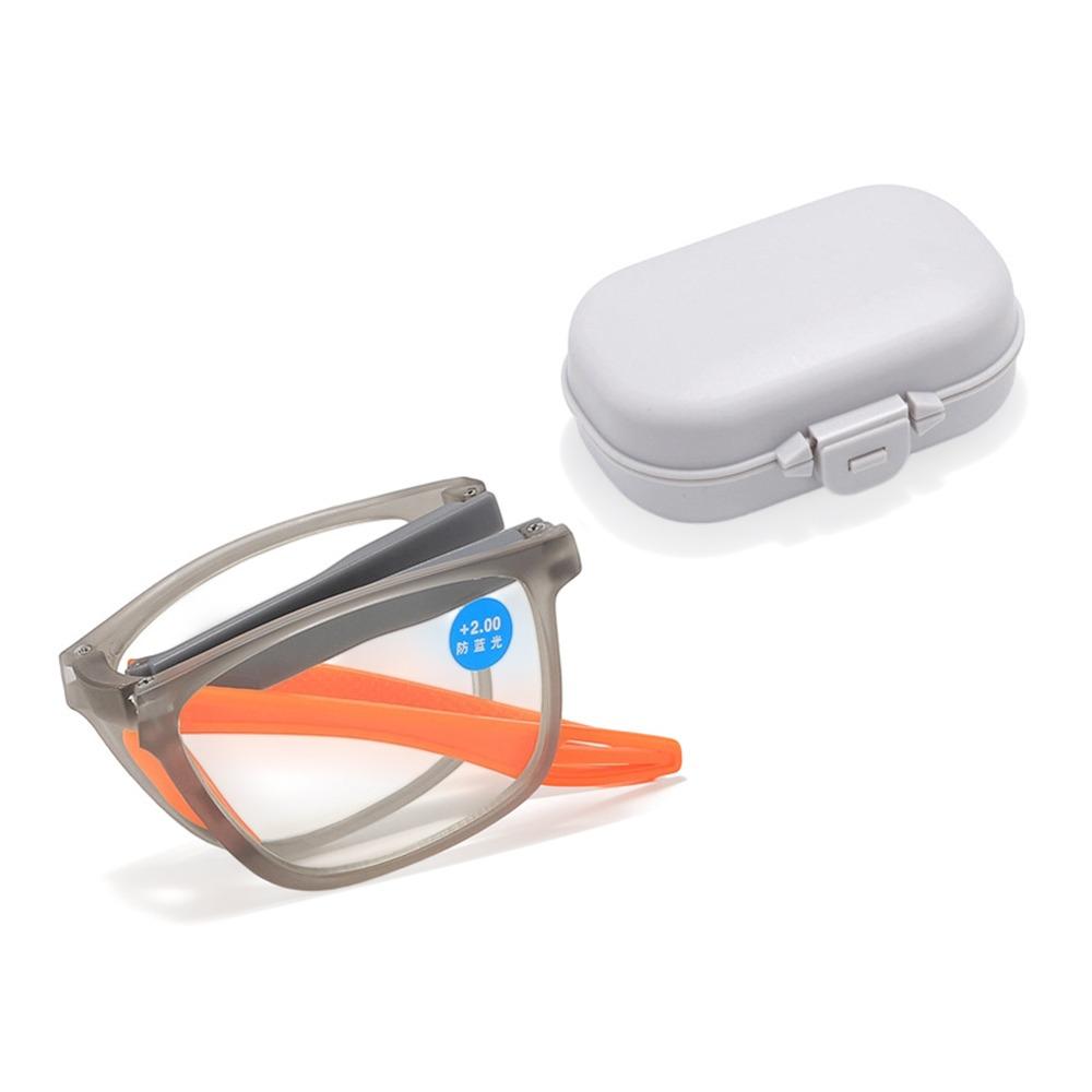 with Case Reader Glasses Portable Hyperopia Glasses Fashion Square Eyeglasses  Men Women
