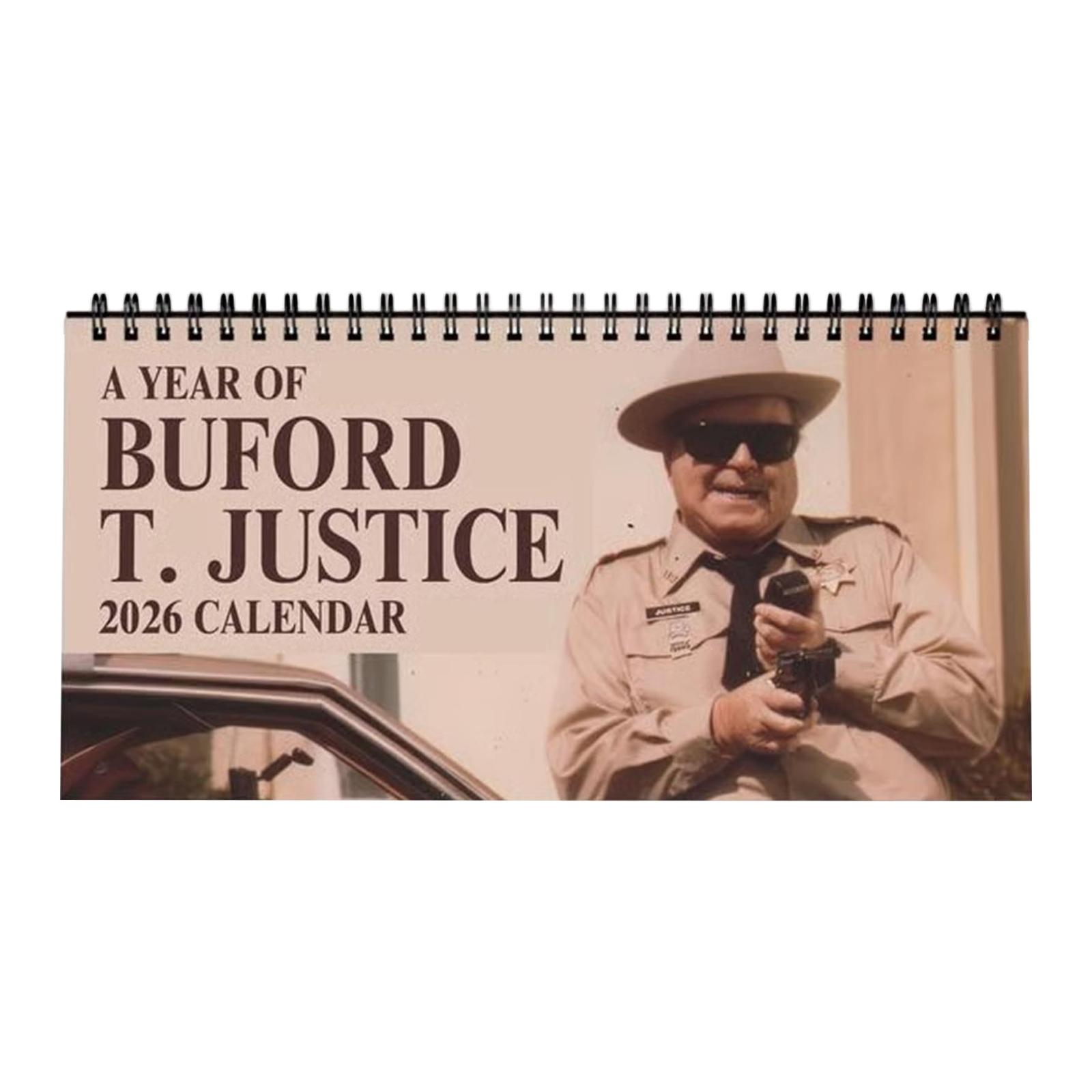 

Sheriff Buford Inspired Calendar 2026 - Smokeyy And The Badiit Theme - Unique Christmas & Holiday Gift Idea One Size