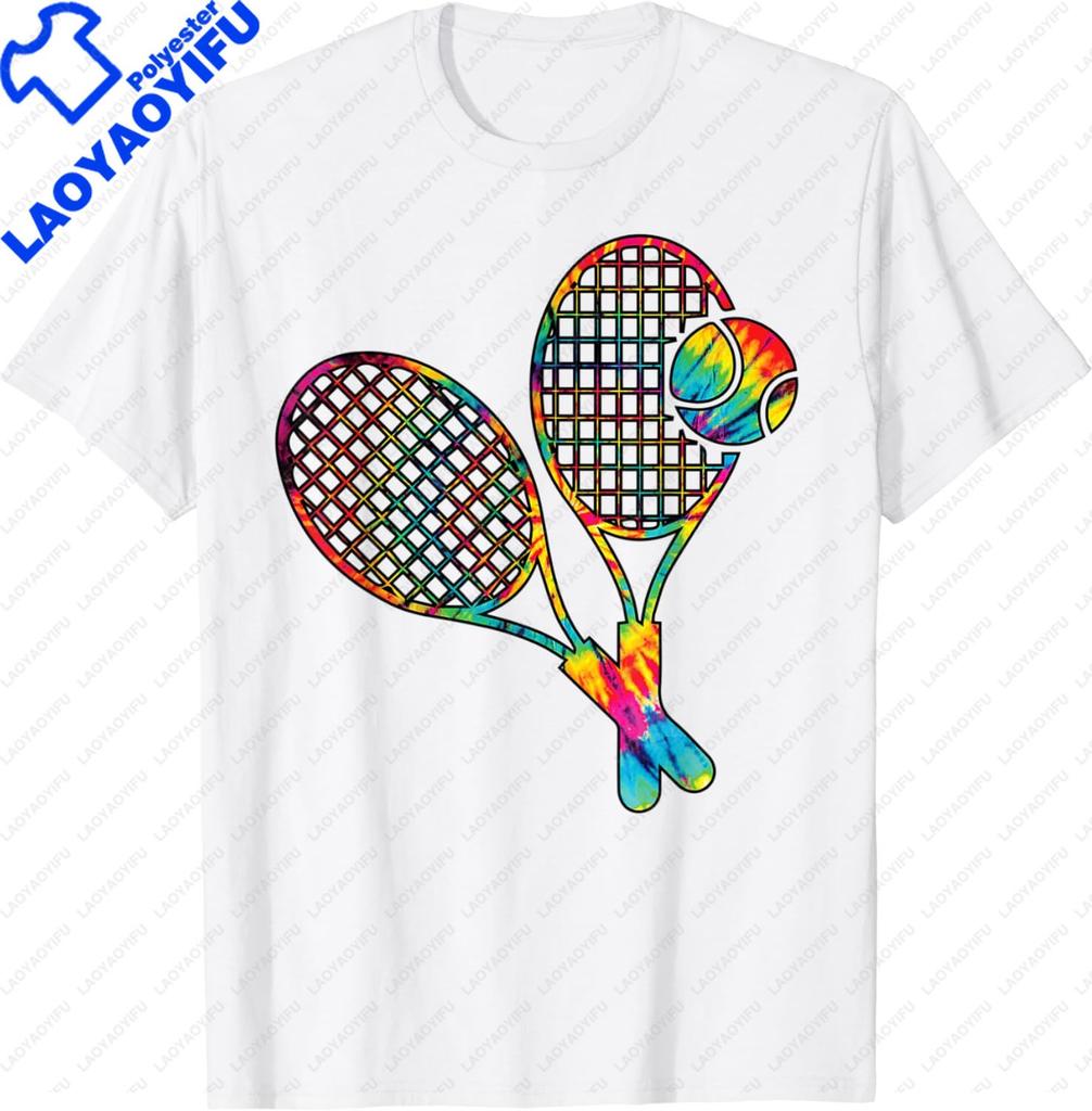Tennis Tie Dye Rainbow Kids Boys Teenage Men Girls Cool TShirt  Men Clothing Tops Graphic T Shirts Streetwear Ropa Hombre