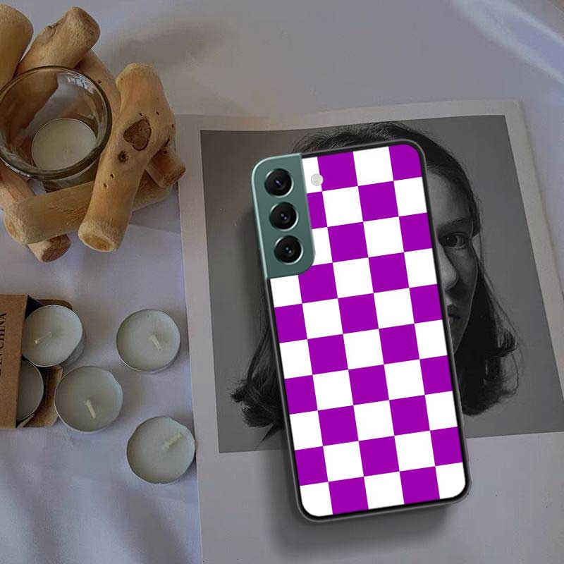 Retro Classic Chess Board Grid Phone Case For Samsung Galaxy S22 S25 Ultra S21 S10 Plus S26 Edge S20 S23 S24 FE Cover Silico