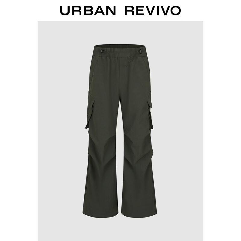 UR2026 Men s Retro Workwear Wide-Leg Drawstring Pants 31