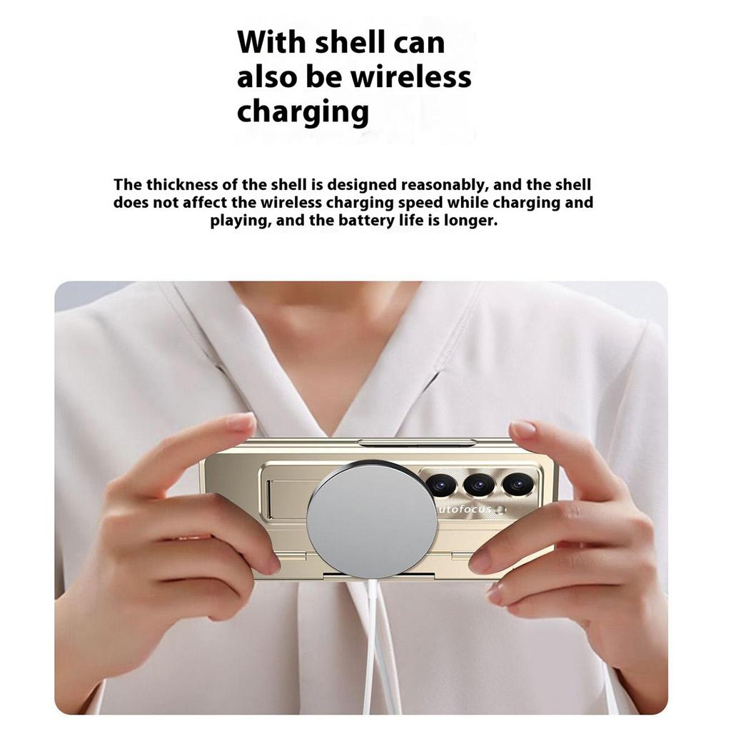 For Samsung Galaxy Z Fold7 5G Case Hinge Protection Hard PC Phone Cover with Screen Film/Stylus