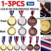 Gold Silver Bronze Trophy Award 1st 2nd 3rd Prize Medal Winner Reward Encourage Badge for Sport Competition Prize Medal Souvenir