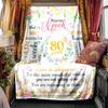 Happy 80Th Birthday To You Blanket Personalized Name Soft Comfortable Stylish Blanket Car Blanket Perfect For Travel Camping Outdoor Home Suitable For
