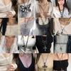 Y2K Luxury Cross Necklace - Trendy Sweet & Cool Clavicle Chain for Spicy Girls