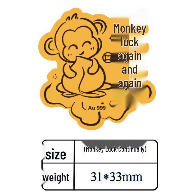 Zodiac Gold Foil Phone Sticker - Pure 999 Gold, 2mg, Birth Year Zodiac Design