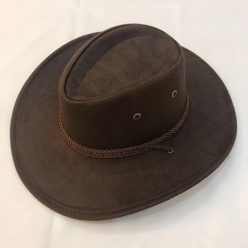Western Cowboy Hat Summer Sun Protect Unisex Hat Crown Wide Brim Riding Horseback Equestrian Stage Performance Cowboy Hat