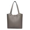 Women's Soft Leather Tote Bag - Stylish Simple Solid Color, Large Capacity, Single Shoulder for Work and Commute.