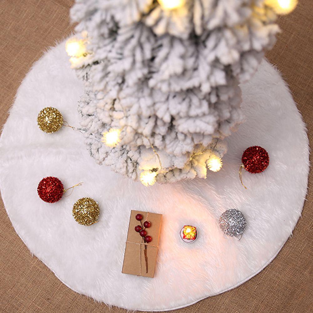 Cartoon Floor Mat Aprons Home Decor Plush Cotton Xmas Ornament Christmas Trees Skirt