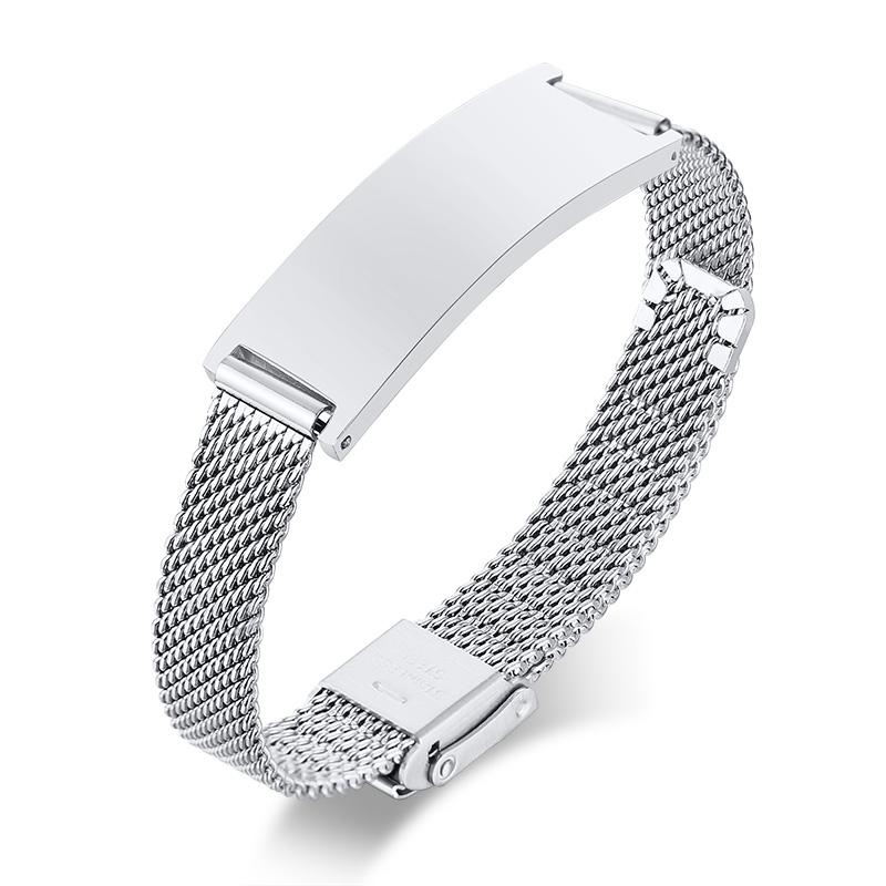 

Custom Rose Gold Mesh Bracelet for Women Men Stainless Steel Belt Buckle Wristbands Adjustable 16.5cm To 21cm