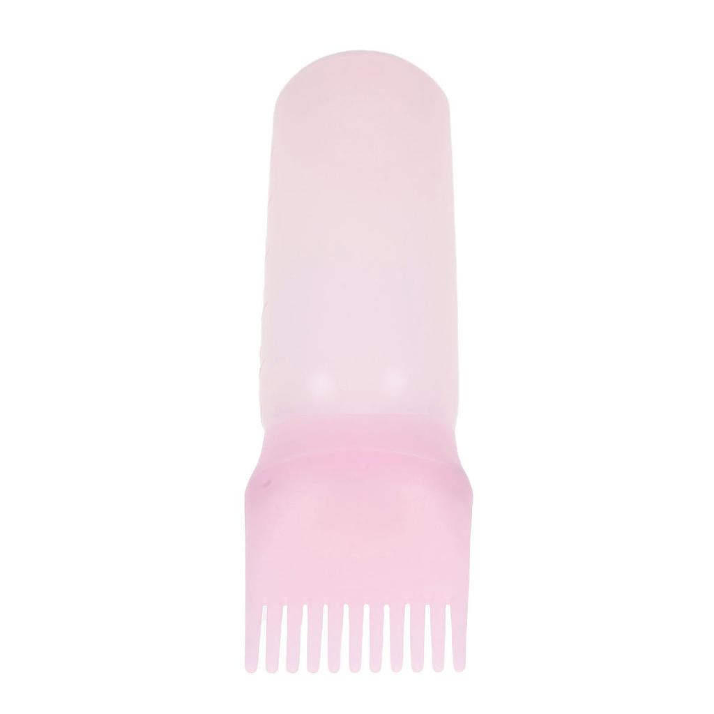 Flacone Applicatore Pettine Radici Semi Trasparente per Olio Applicatore per Tinta Capelli 160ml per Casa Salone