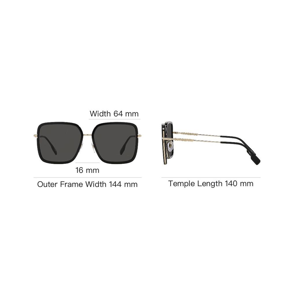 Burberry Square Sunglasses With Letter Engraving Design Women sunglasses Gold BE3145D11098759