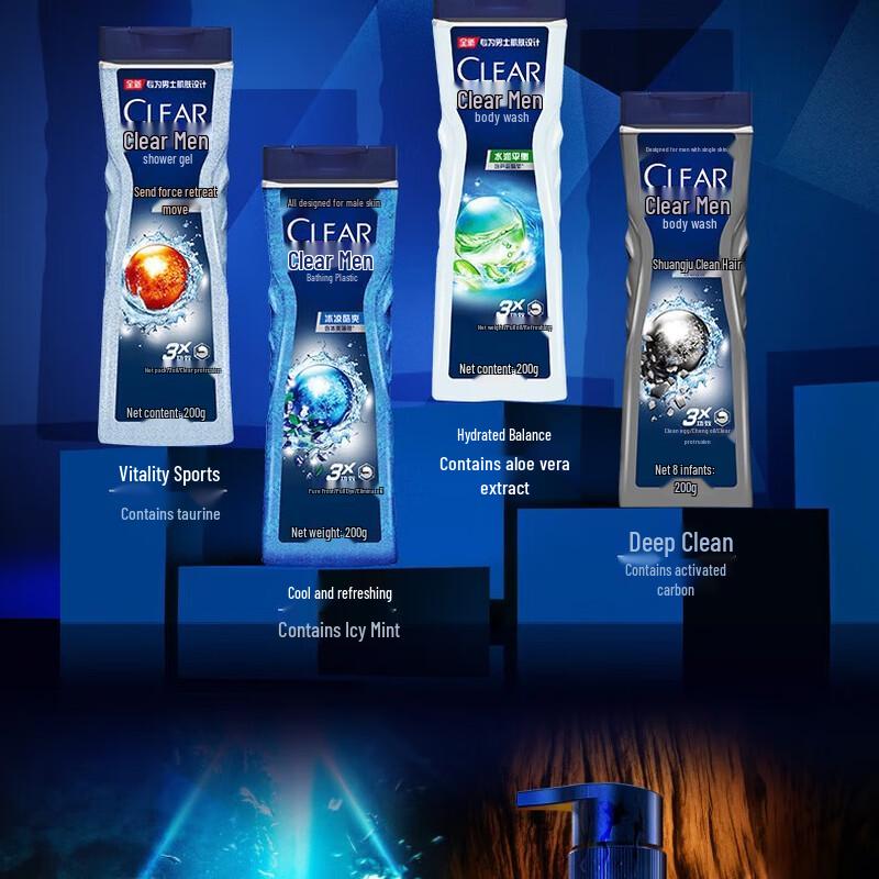 Clear Men's Shower Gel