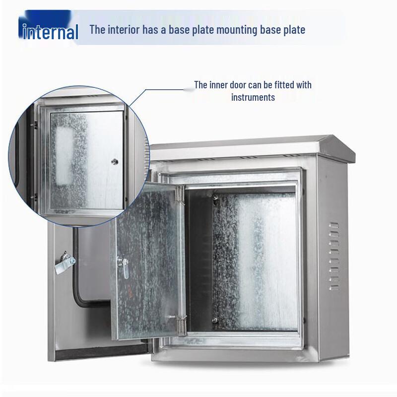 Minggu Outdoor Stainless Steel Double-Door Electrical Box