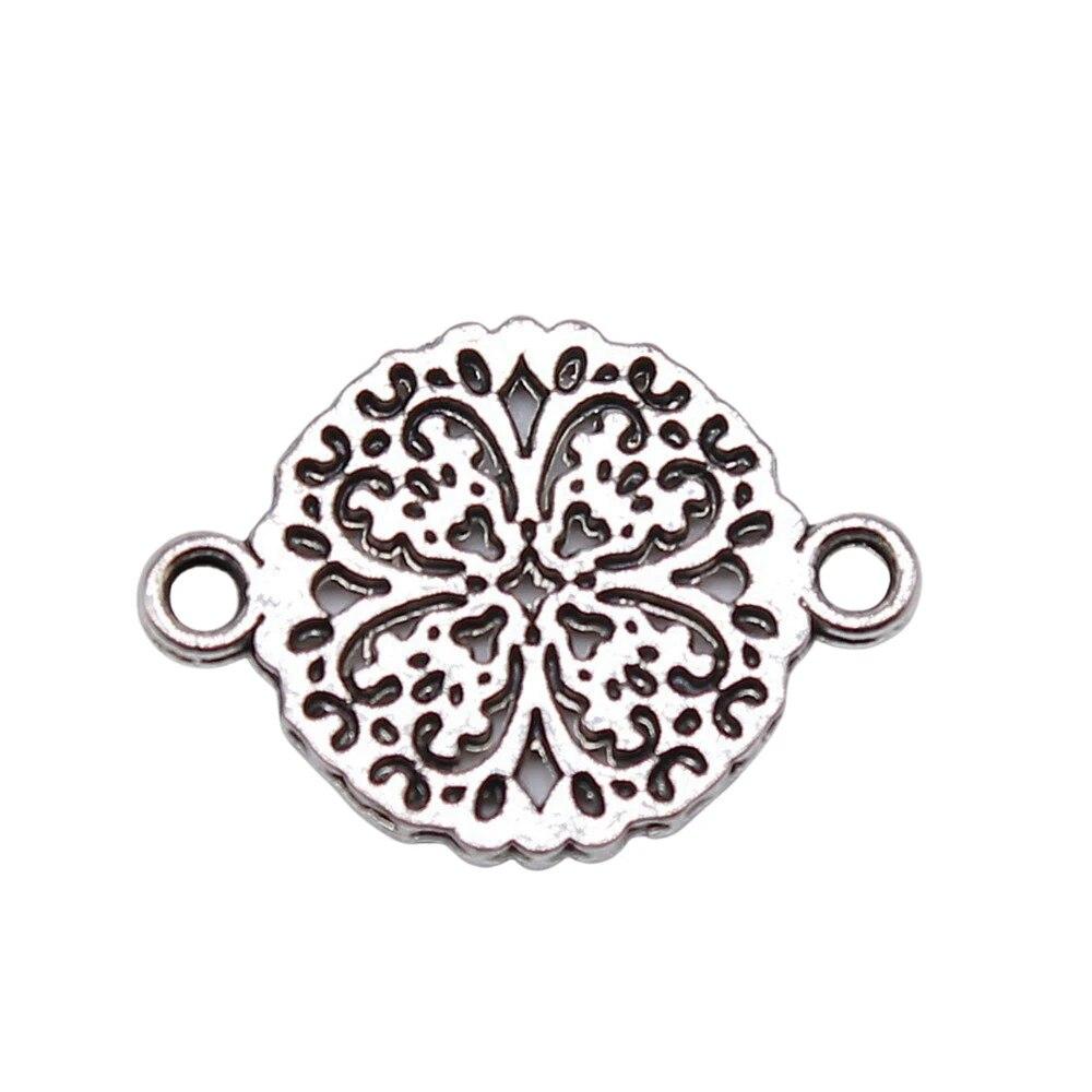 Flower Plaque Connector Components Pendant Diy Jewelry Pendants